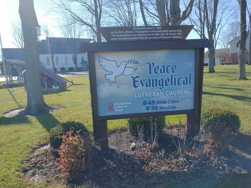 Peace Evangelical Lutheran Church Marker image. Click for full size.