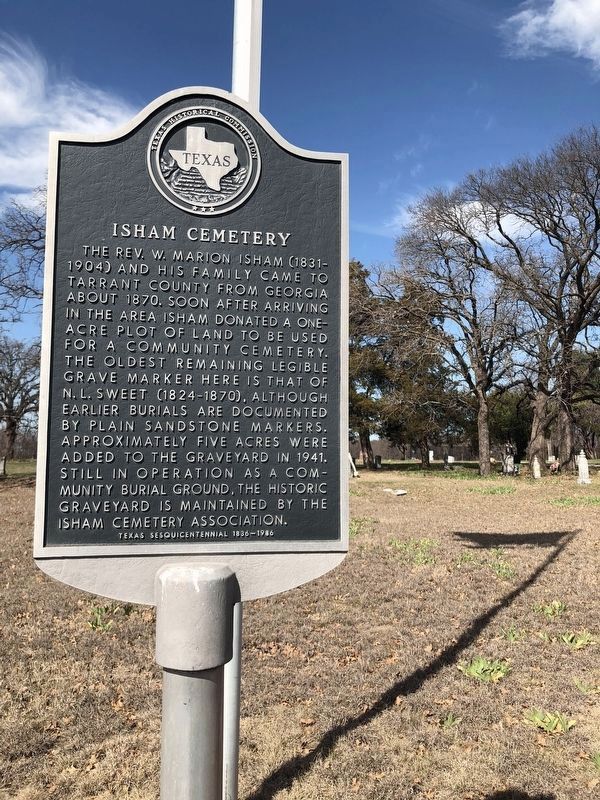 Isham Cemetery Marker image. Click for full size.