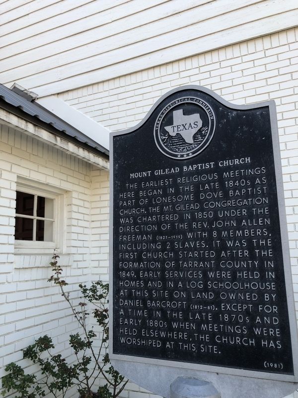 Mount Gilead Baptist Church Marker image. Click for full size.