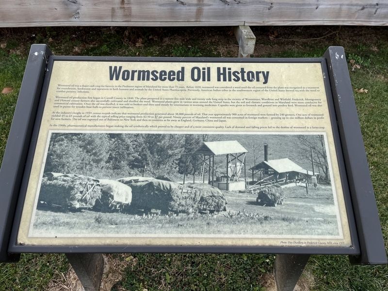 Wormseed Oil History Marker image. Click for full size.