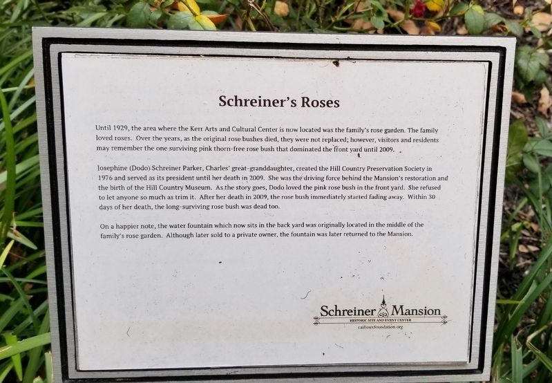 Schreiner's Roses Marker image. Click for full size.