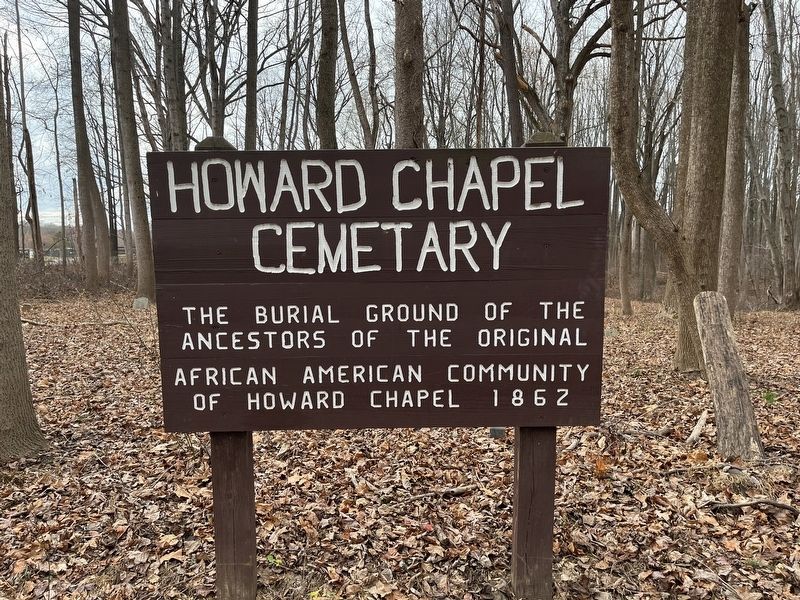 Howard Chapel Cemetery Marker. Click for full size. Howard Chapel Cemetery Marker image. Click for full size.