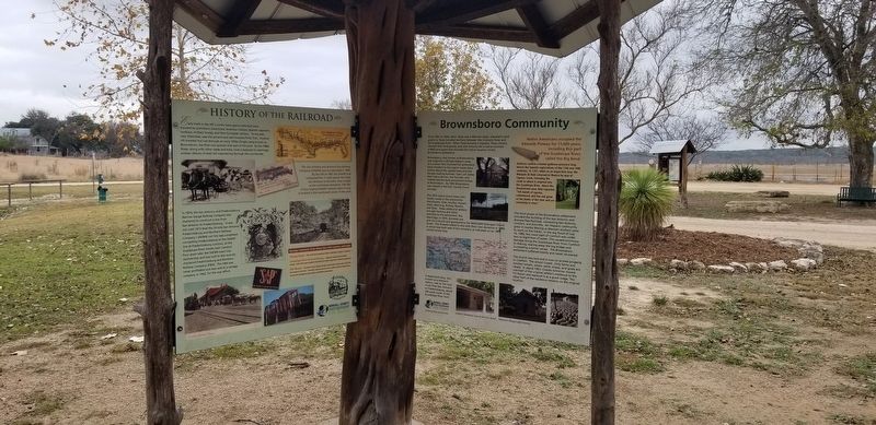The History of the Railroad Marker is the marker on the left of the two markers image. Click for full size.