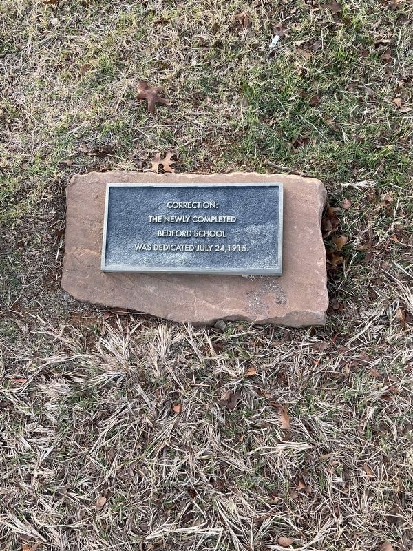 Correction to Site of Bedford School Marker. Click for full size. Correction to Site of Bedford School Marker image. Click for full size.