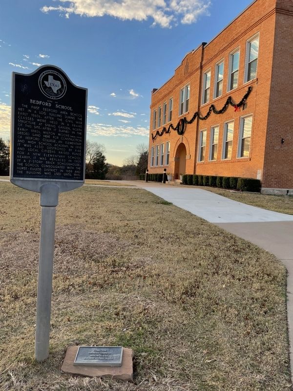 Site of Bedford School Marker. Click for full size. Site of Bedford School Marker image. Click for full size.