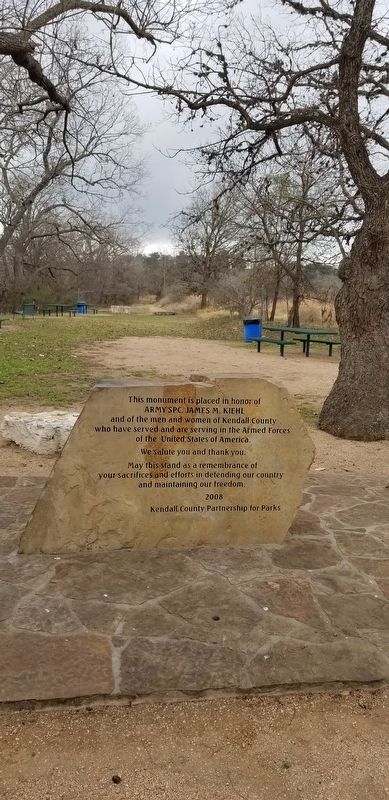 The Army Spc. James M. Kiehl Memorial in the park image. Click for full size.