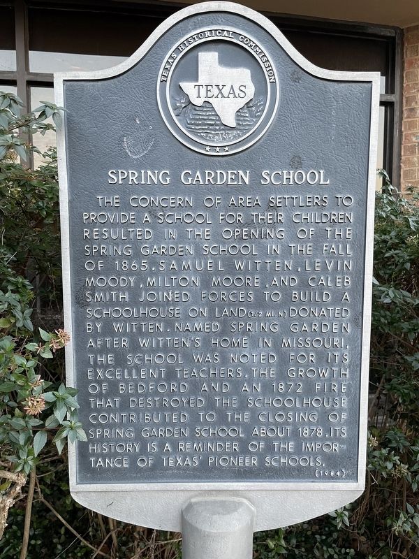 Spring Garden School Marker image. Click for full size.