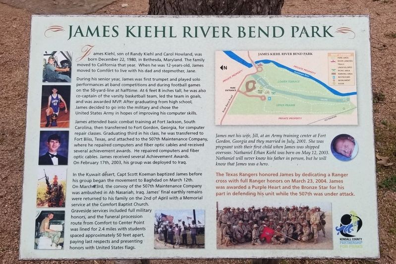 James Kiehl River Bend Park Marker image. Click for full size.