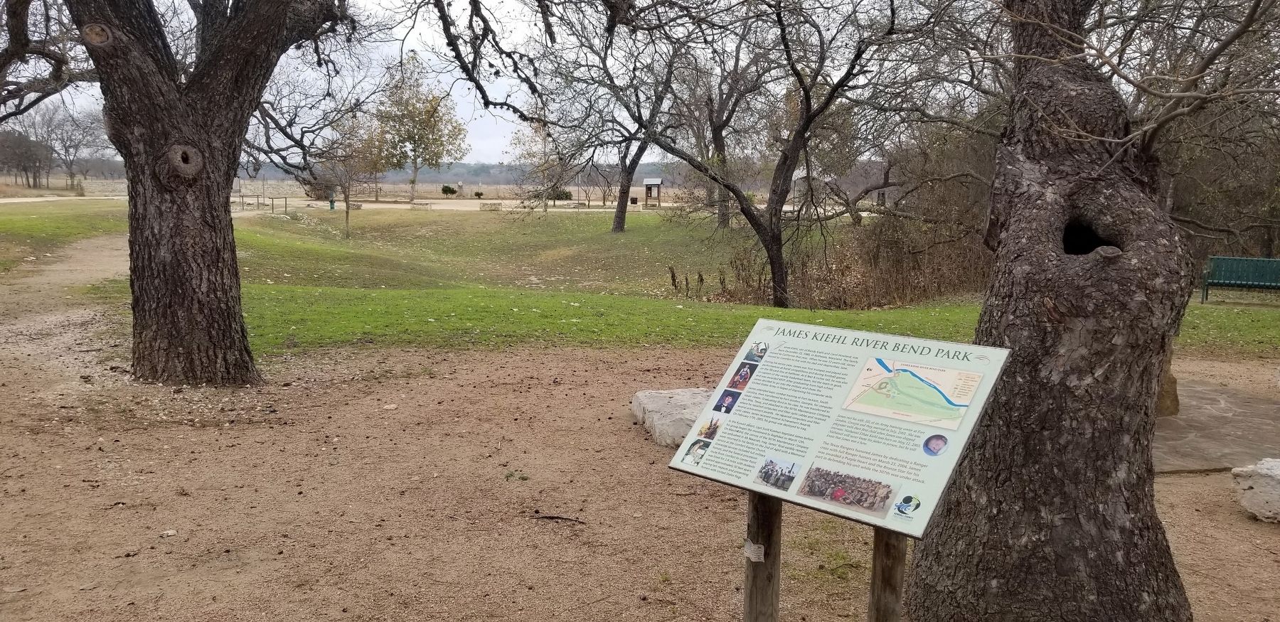 The view of the James Kiehl River Bend Park Marker image. Click for full size.