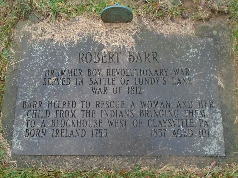 Robert Barr Marker. Click for full size. Robert Barr Marker image. Click for full size.
