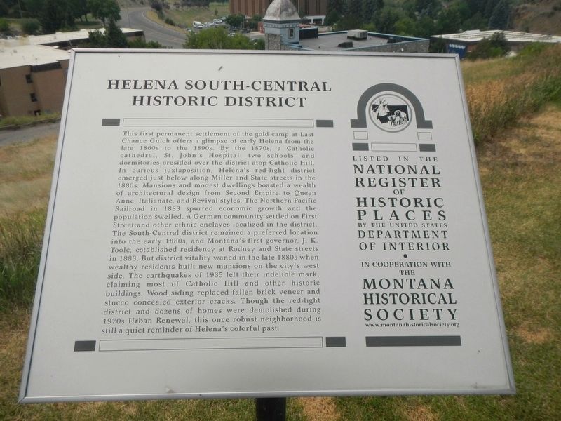 Helena South-Central Historic District Marker image. Click for full size.
