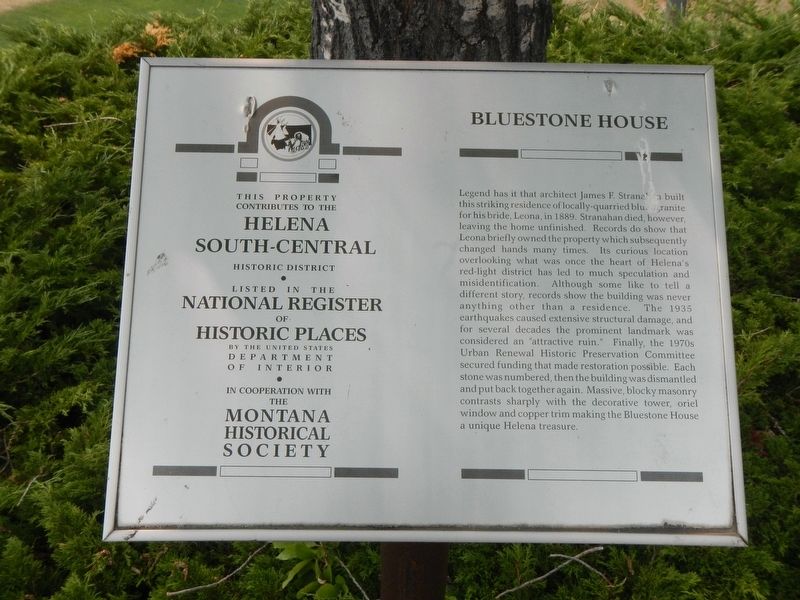 Bluestone House Marker image. Click for full size.