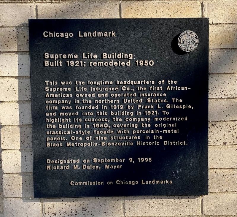Supreme Life Building Historical Marker