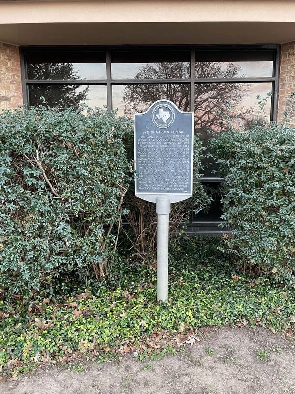 Spring Garden School Marker image. Click for full size.