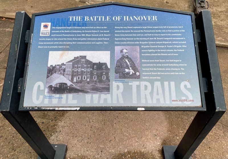 The Battle of Hanover Marker image. Click for full size.