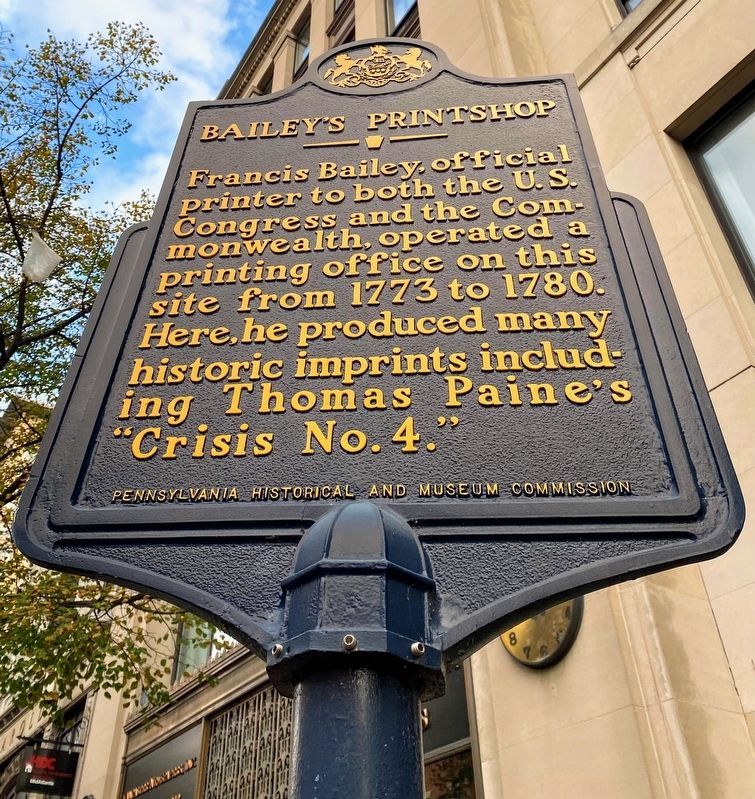 Bailey's Printshop Marker. Click for full size. Bailey's Printshop Marker image. Click for full size.