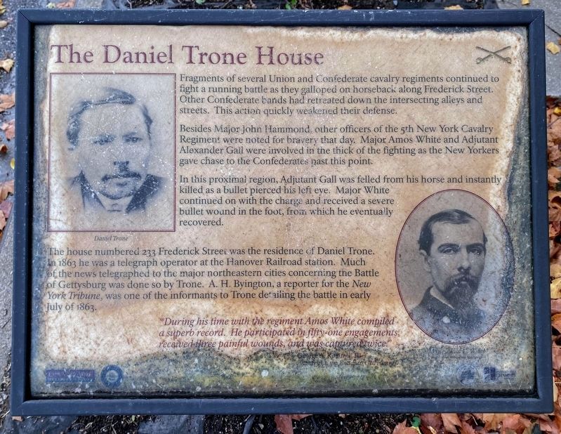 The Daniel Trone House Marker. Click for full size. The Daniel Trone House Marker image. Click for full size.