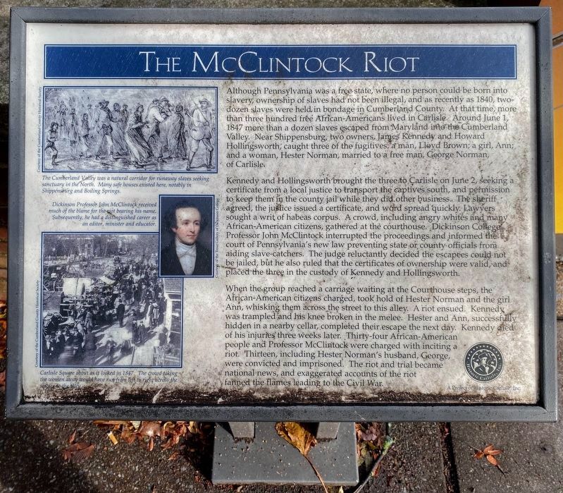 The McClintock Riot Marker image. Click for full size.