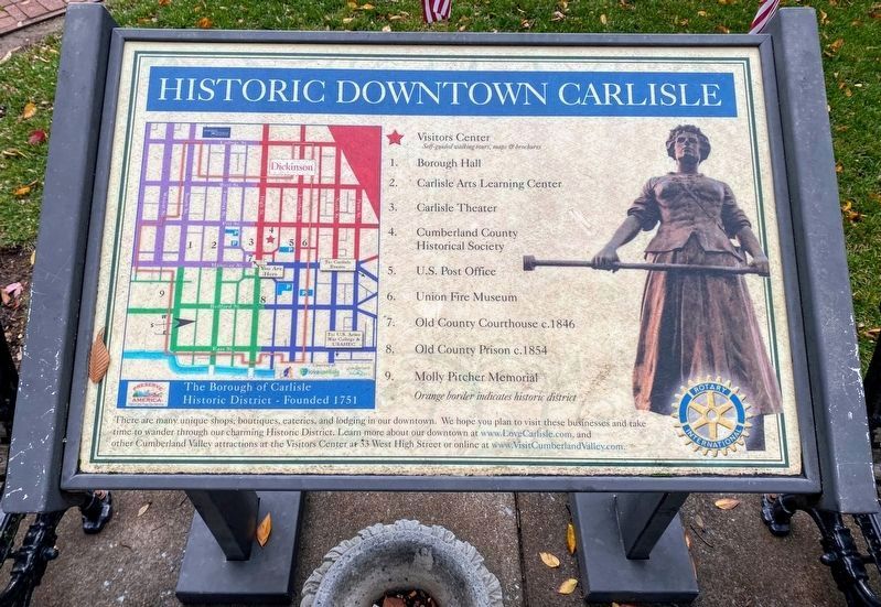 Historic Downtown Carlisle Marker image. Click for full size.