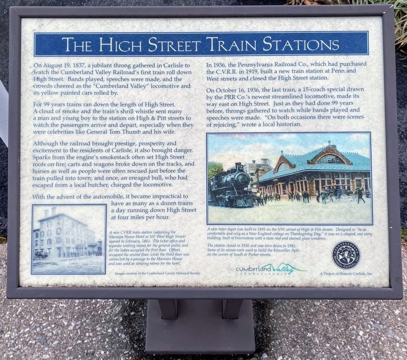 The High Street Train Stations Marker. Click for full size. The High Street Train Stations Marker image. Click for full size.