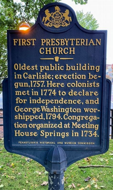 First Presbyterian Church Marker. Click for full size. First Presbyterian Church Marker image. Click for full size.
