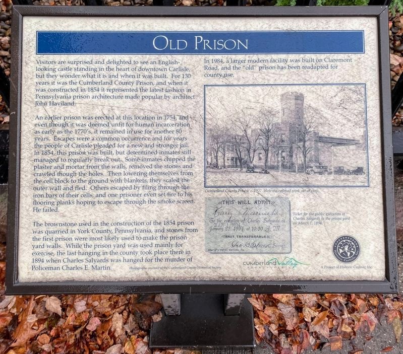 Old Prison Marker. Click for full size. Old Prison Marker image. Click for full size.