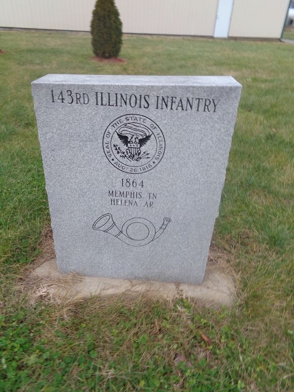 143rd Illinois Infantry Marker. Click for full size. 143rd Illinois Infantry Marker image. Click for full size.