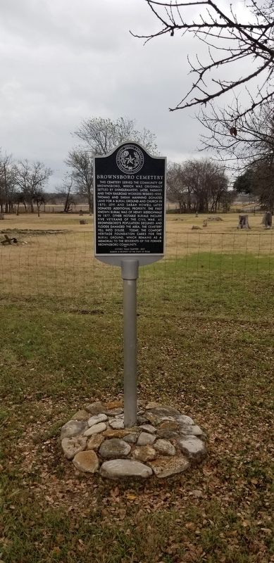 The Brownsboro Cemetery and Marker image. Click for full size.