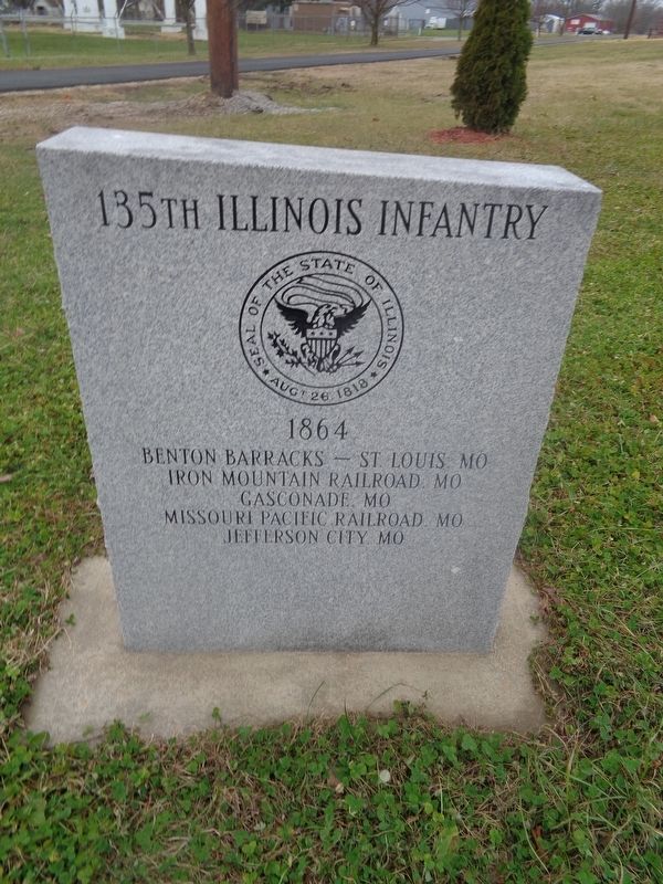 135th Illinois Infantry Marker. Click for full size. 135th Illinois Infantry Marker image. Click for full size.