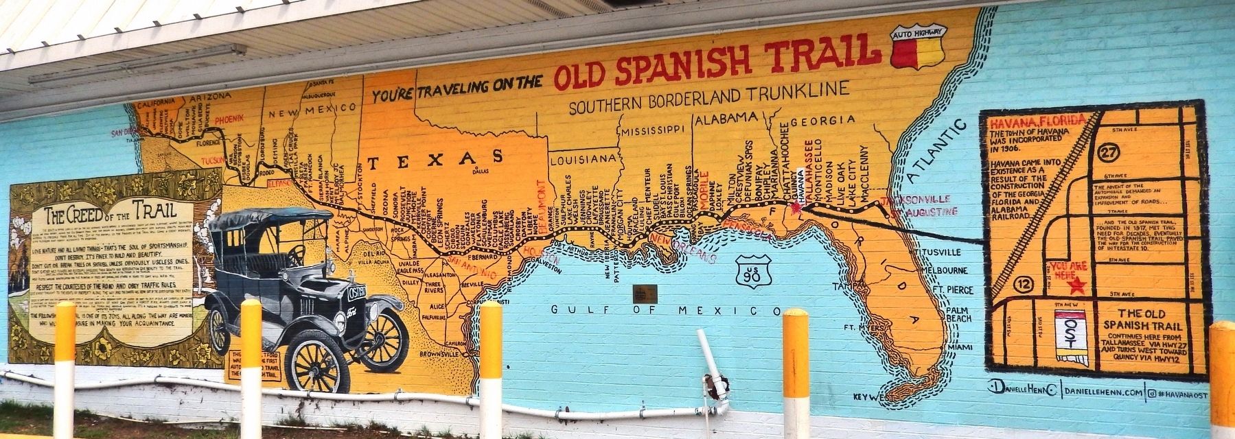 Old Spanish Trail Mural image. Click for full size.