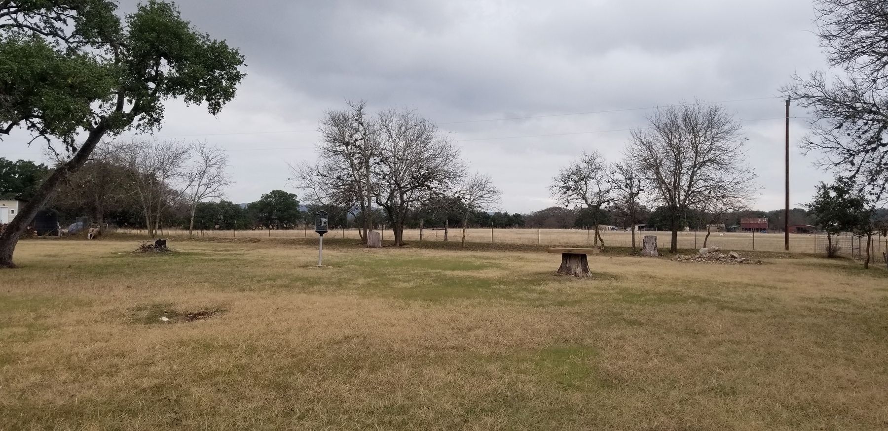 The view of the Brownsboro Methodist Episcopal Church Marker next to the cemetery image. Click for full size.