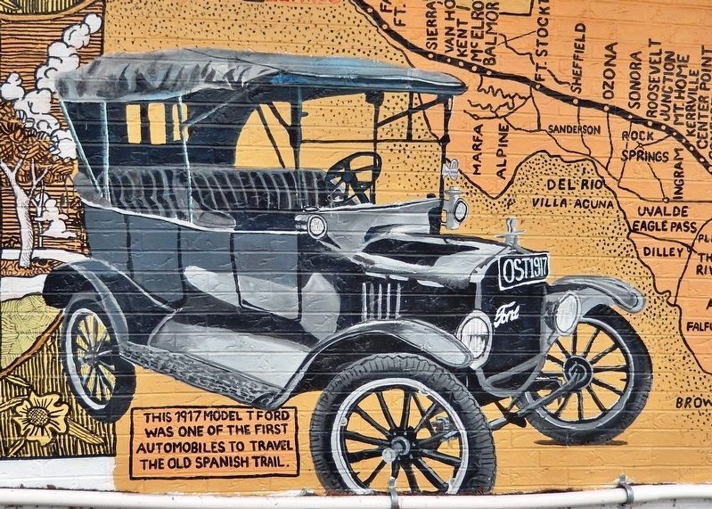 Mural detail: 1917 Model T Ford image. Click for full size.