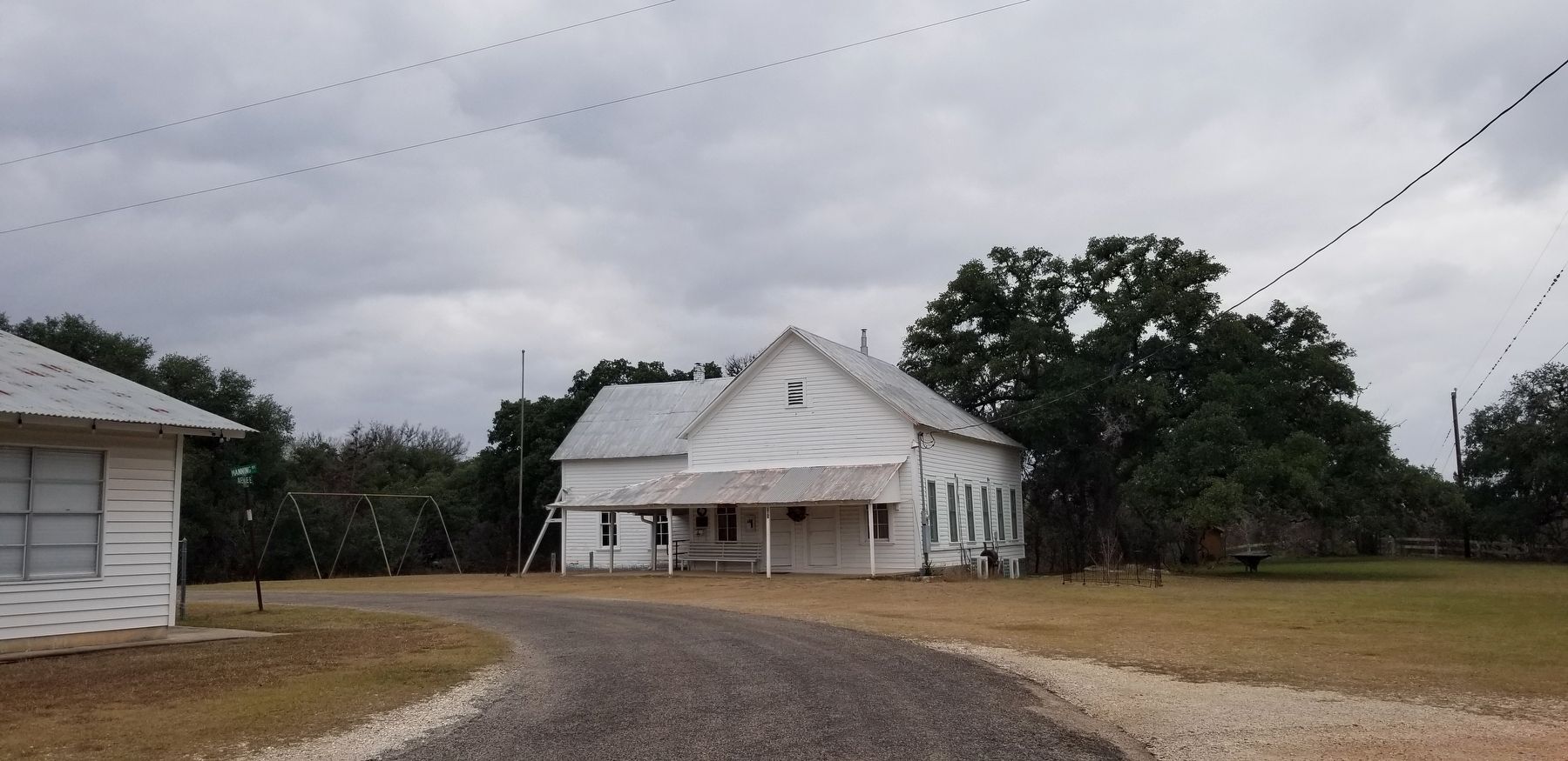 The view of the Waring Schoolhouse from the street image. Click for full size.