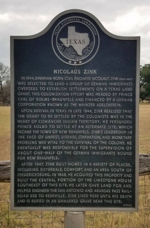 Nicolaus Zink Marker. Click for full size. Nicolaus Zink Marker image. Click for full size.