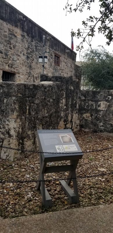 An Archaeological Puzzle Marker at the Alamo site image. Click for full size.