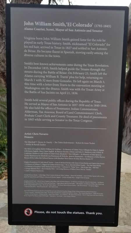 John William Smith, 'El Colorado' Marker image. Click for full size.