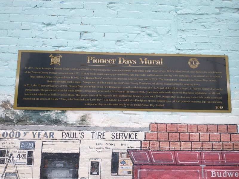 Pioneer Days Mural Marker image. Click for full size.