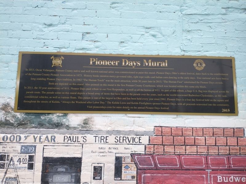 Pioneer Days Mural Marker. Click for full size. Pioneer Days Mural Marker image. Click for full size.
