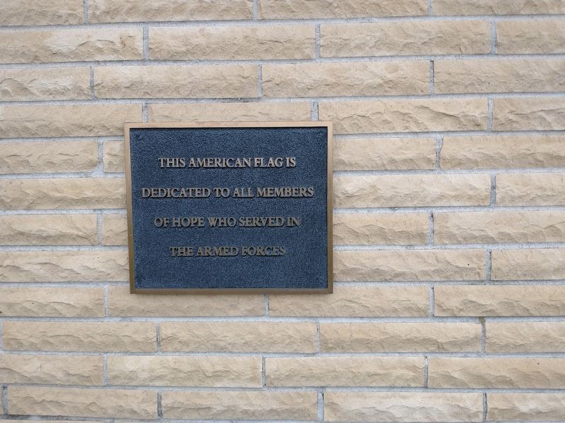 Hope Lutheran Church Veterans Memorial Flag Marker image. Click for full size.