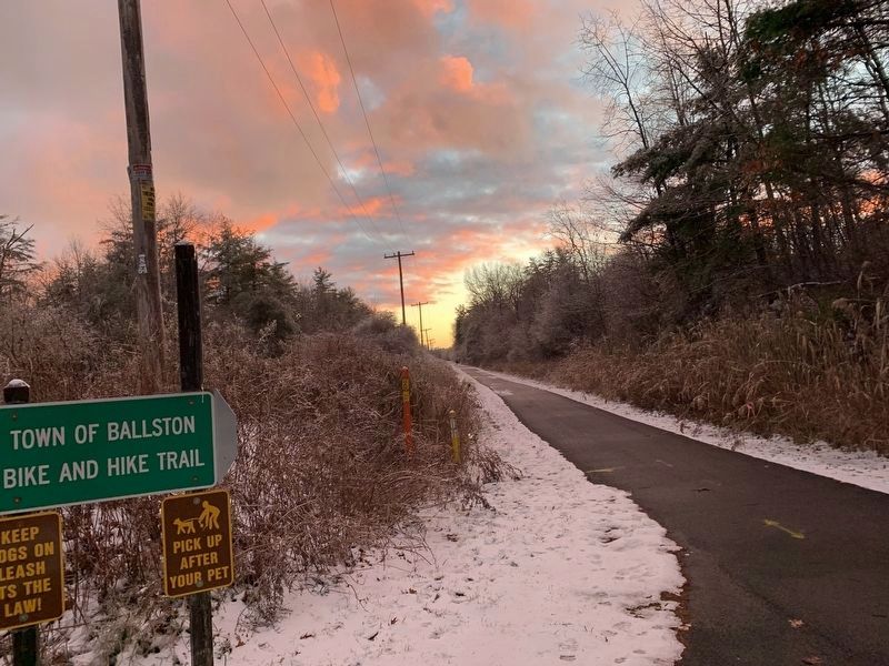 Looking Towards Marker On Bike Path. Click for full size. Looking Towards Marker On Bike Path image. Click for full size.