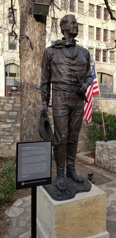 The James Bowie statue and Marker image. Click for full size.
