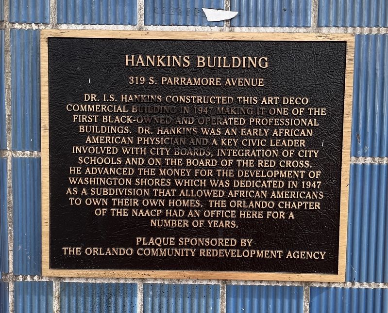 Hankins Building Marker image. Click for full size.