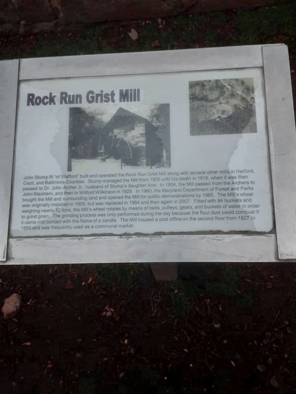 Rock Run Grist Mill Marker image. Click for full size.