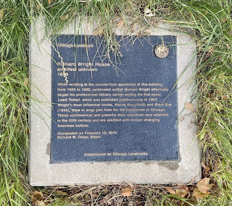 Richard Wright House Marker image. Click for full size.