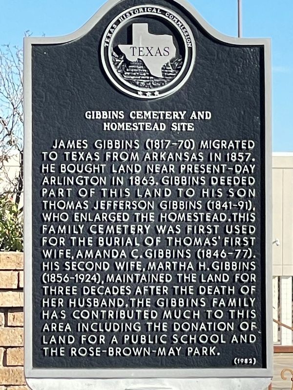 Gibbins Cemetery and Homestead Site Marker image. Click for full size.