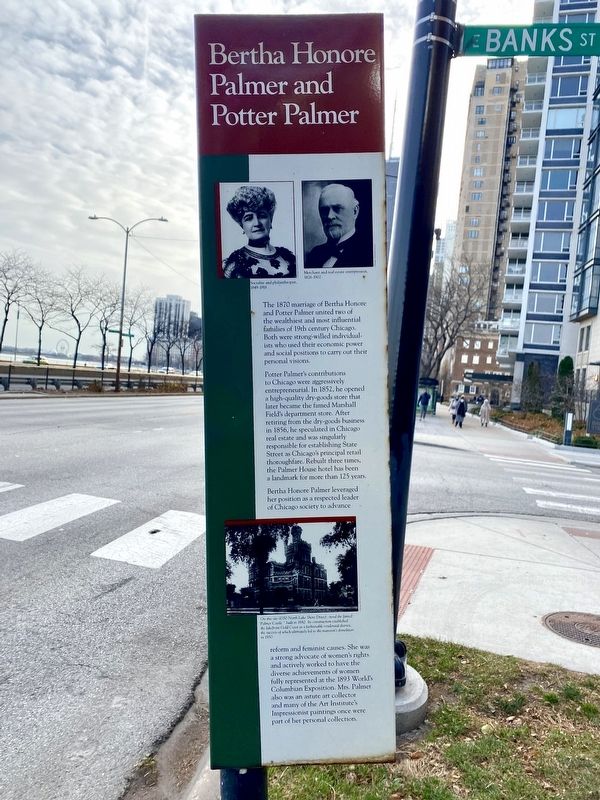 Bertha Honore Palmer and Potter Palmer Marker image. Click for full size.