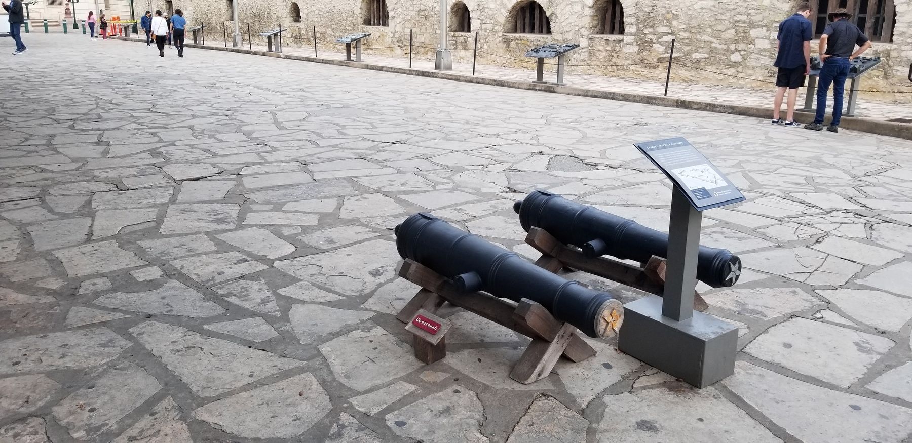 The view of the 4 Pound Replica Cannons in the Alamo Plaza image. Click for full size.
