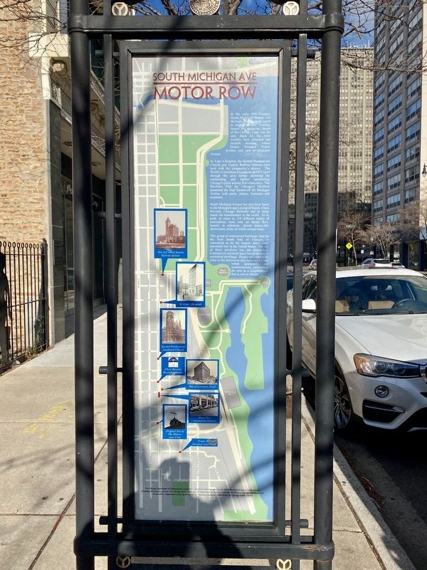 South Michigan Avenue Motor Row Marker image. Click for full size.