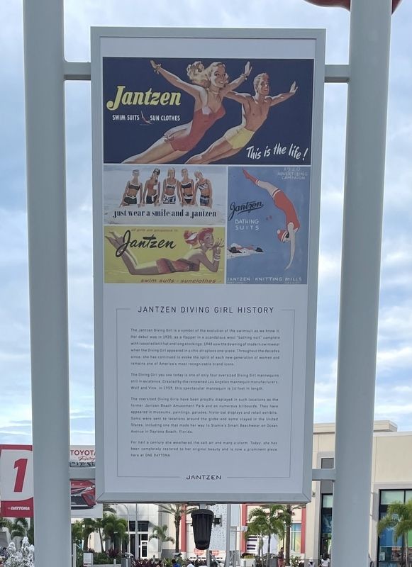 Jantzen Diving Girl History Marker image. Click for full size.