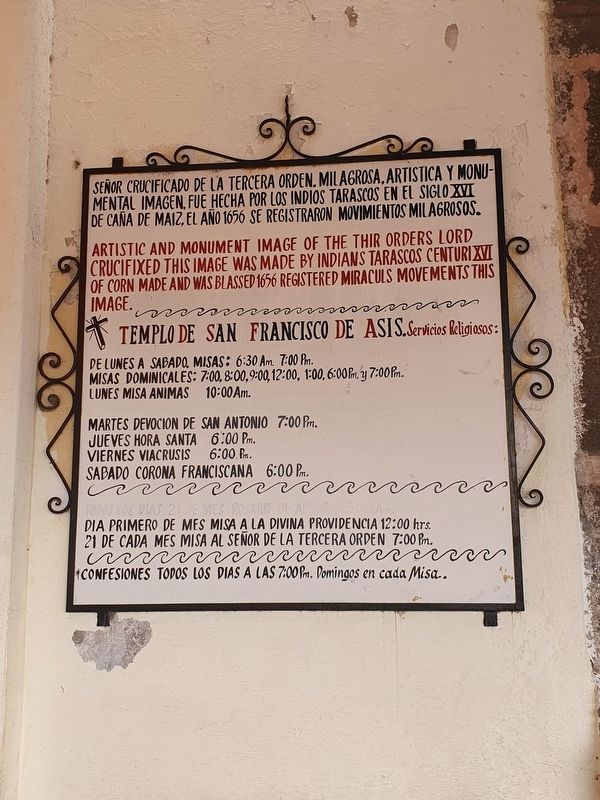 Señor Crucificado del Tercer Orden Marker. Click for full size. Señor Crucificado del Tercer Orden Marker image. Click for full size.